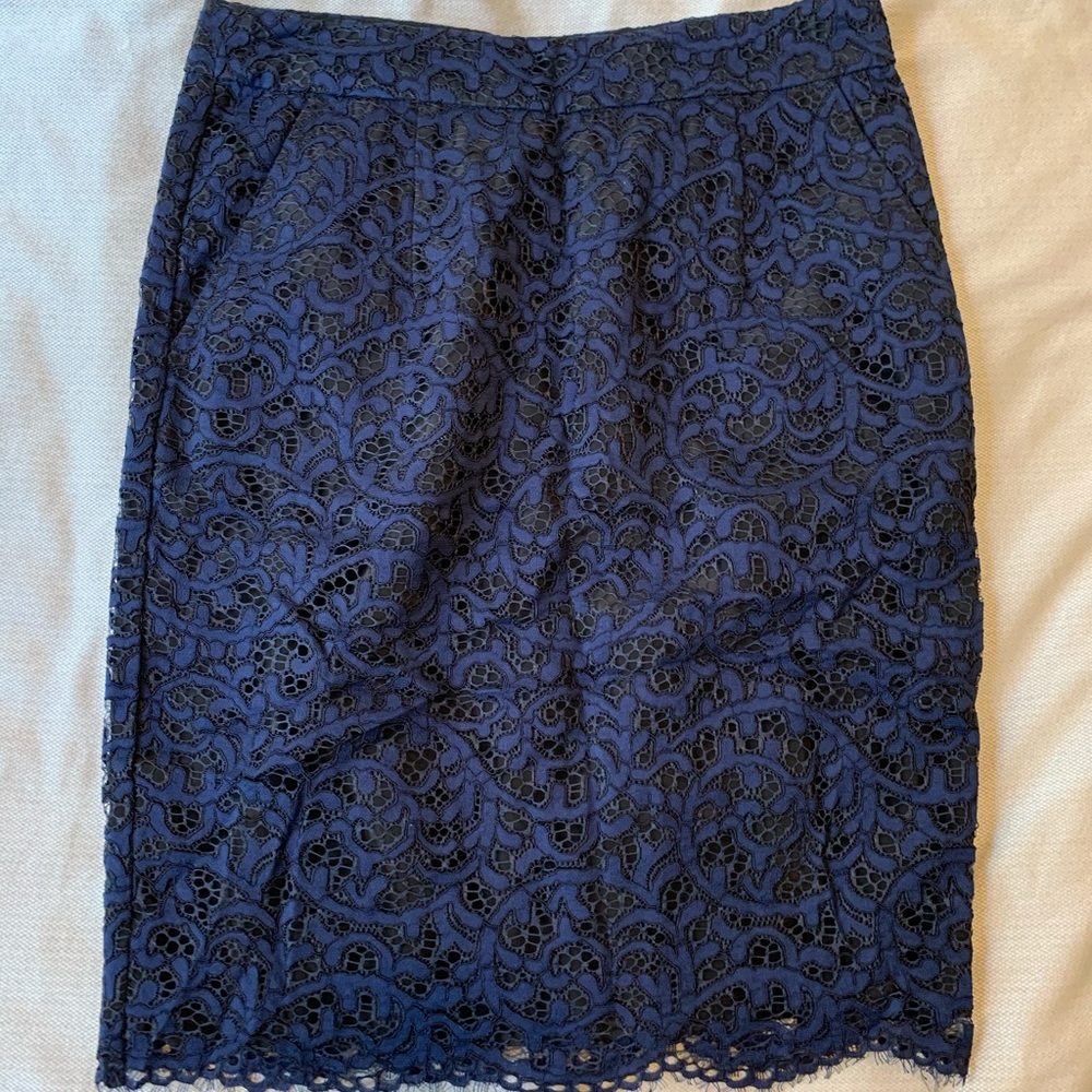Trina Turk blue lace skirt size 4